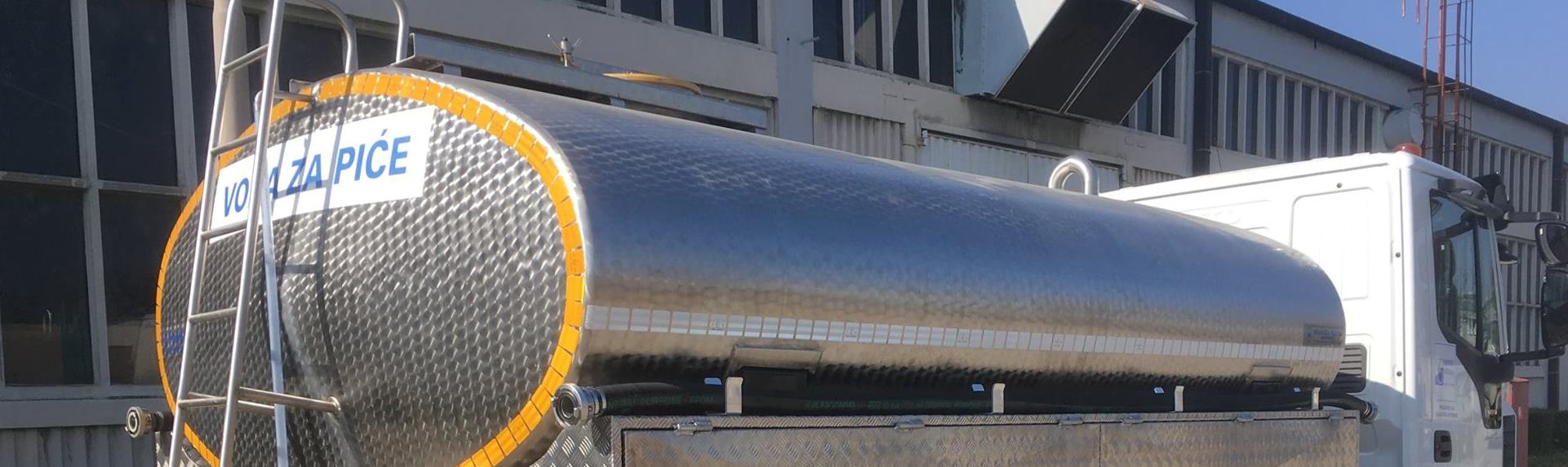 Drinking water supply via tanker truck